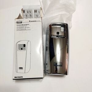 Rubbermaid Microburst 9000 Chrome LCD Odor Eliminator Dispenser 1793536 Open Bo